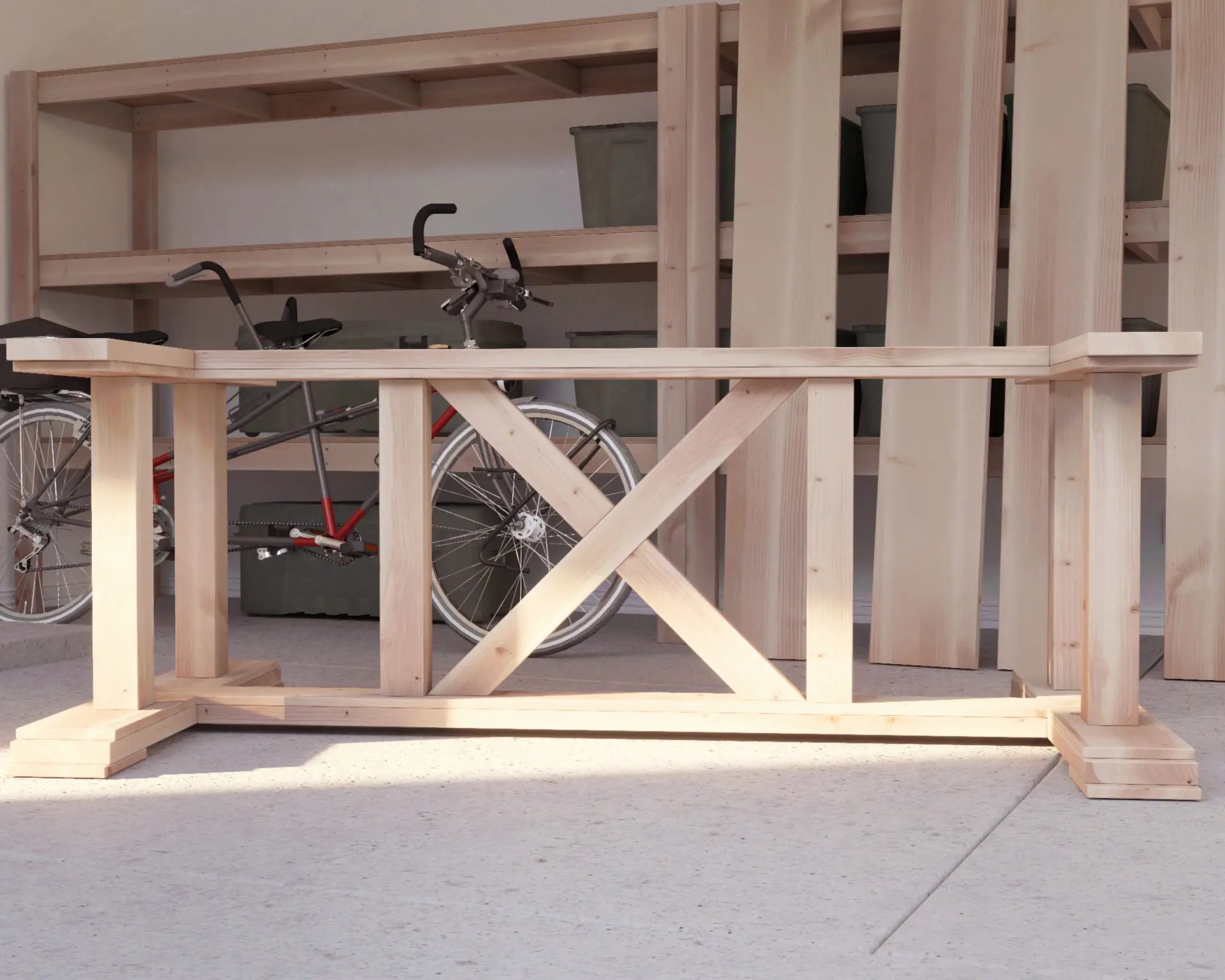 DIY farmhouse table base step by step guide DIY projects plans