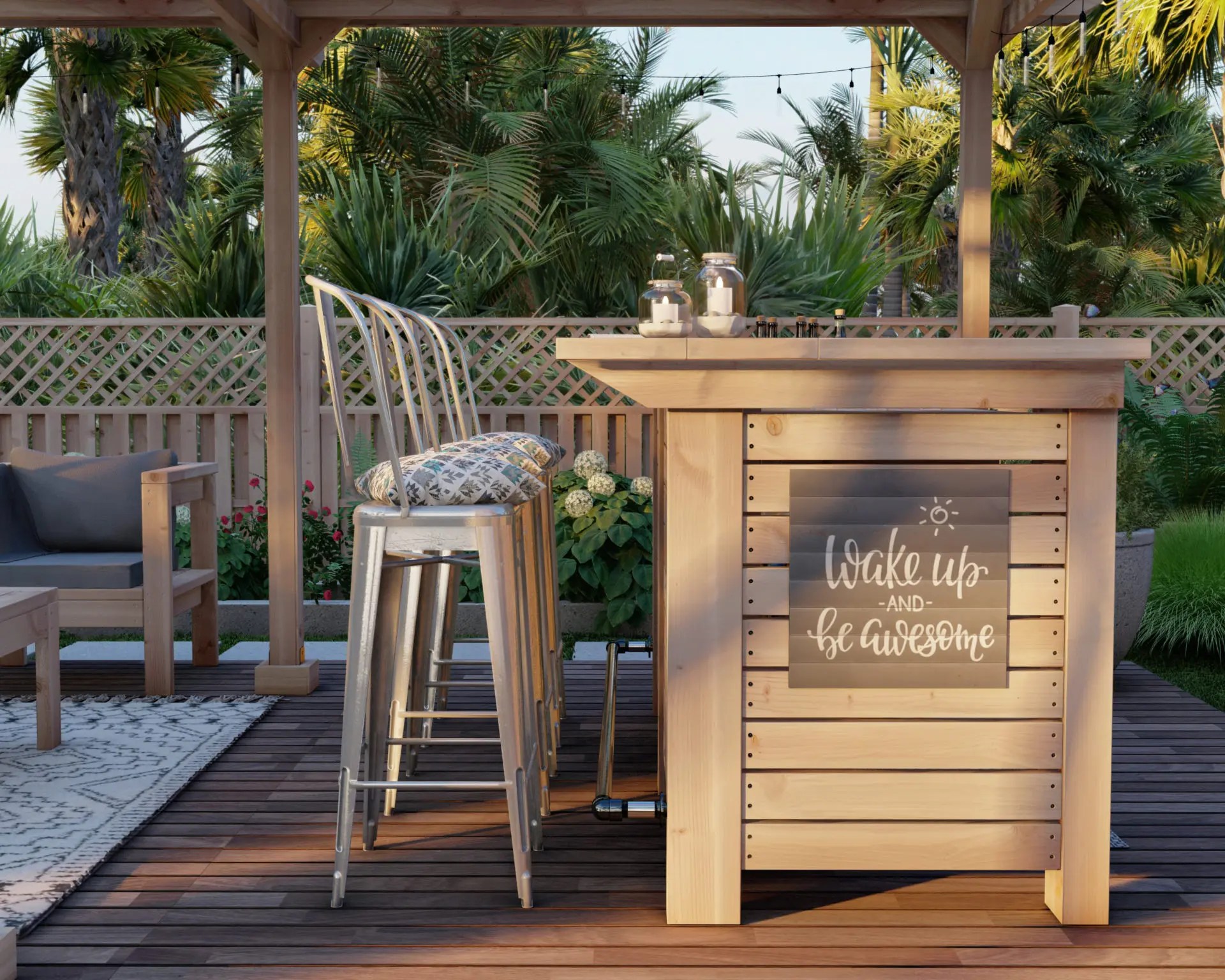 DIY Wooden Outdoor Bar Plan DIY projects plans