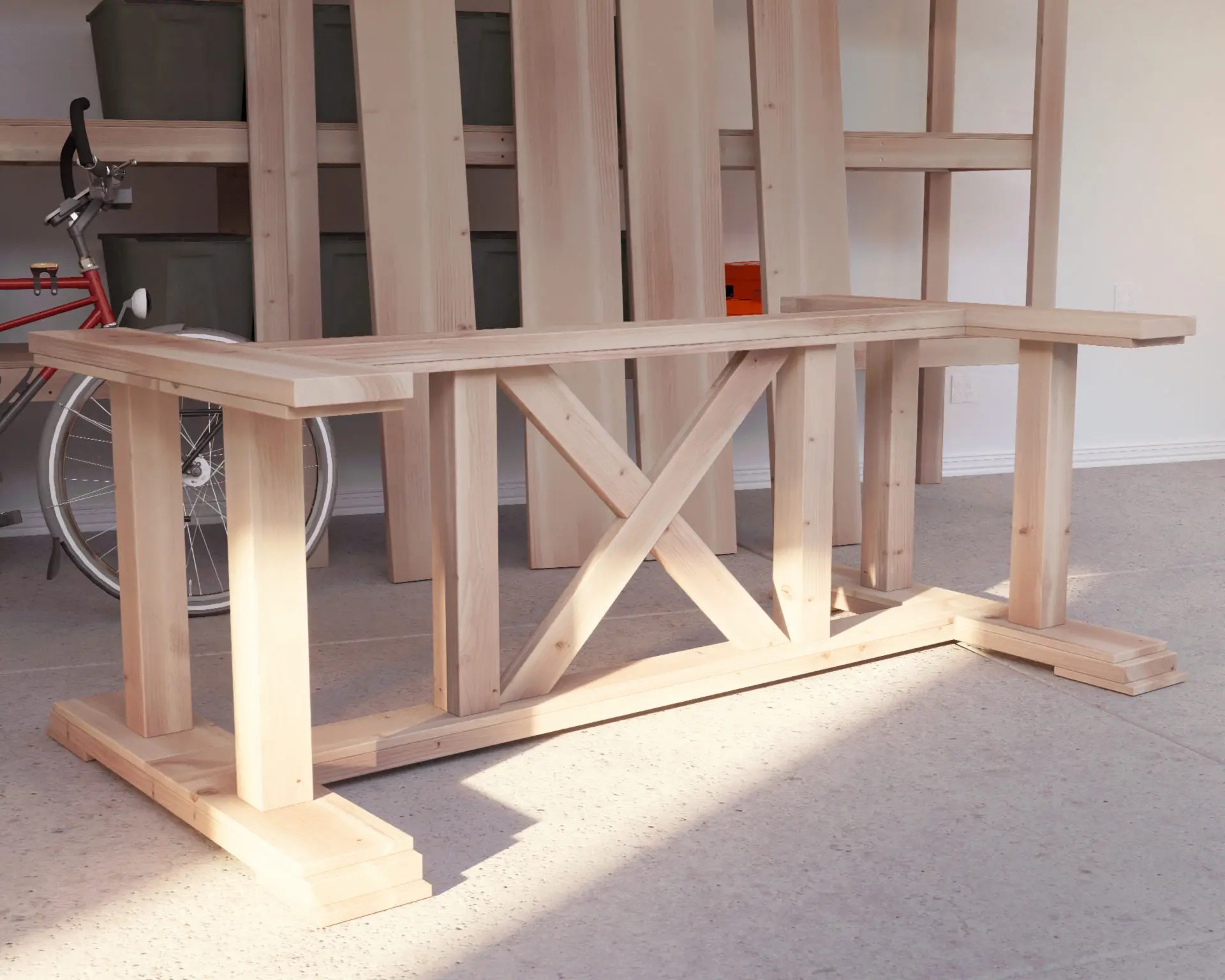 DIY farmhouse table base step by step guide DIY projects plans