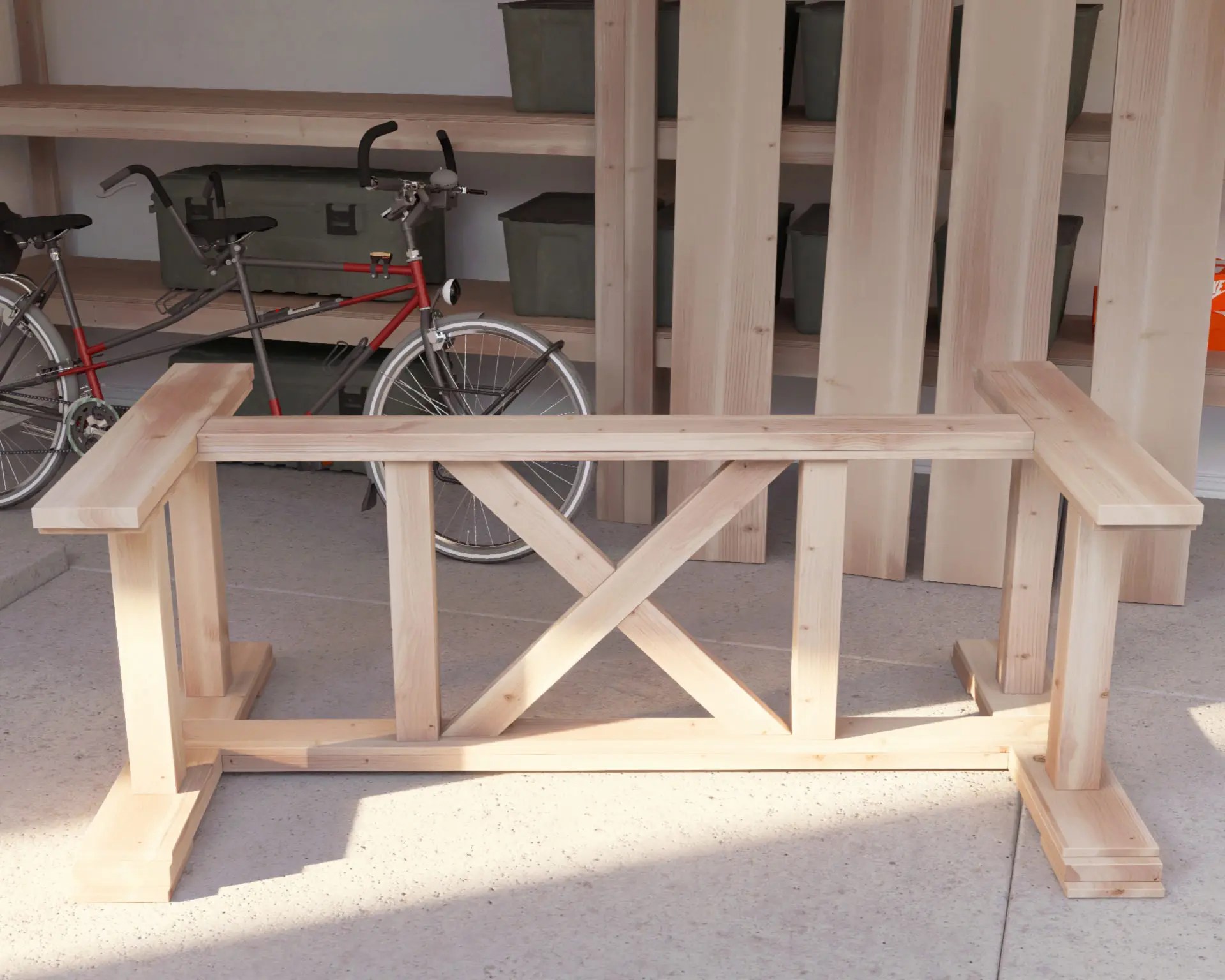 DIY farmhouse table base step by step guide DIY projects plans