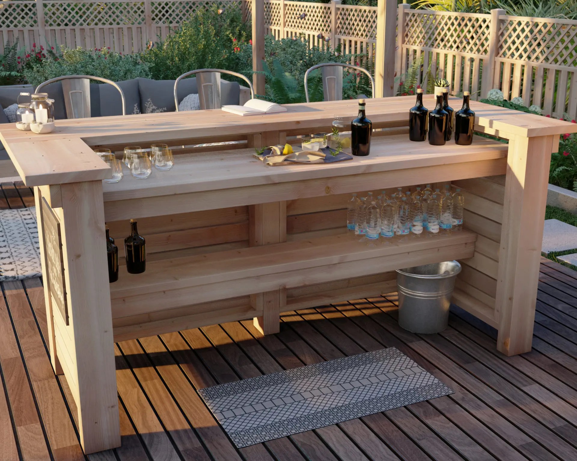 DIY Wooden Outdoor Bar Plan DIY projects plans