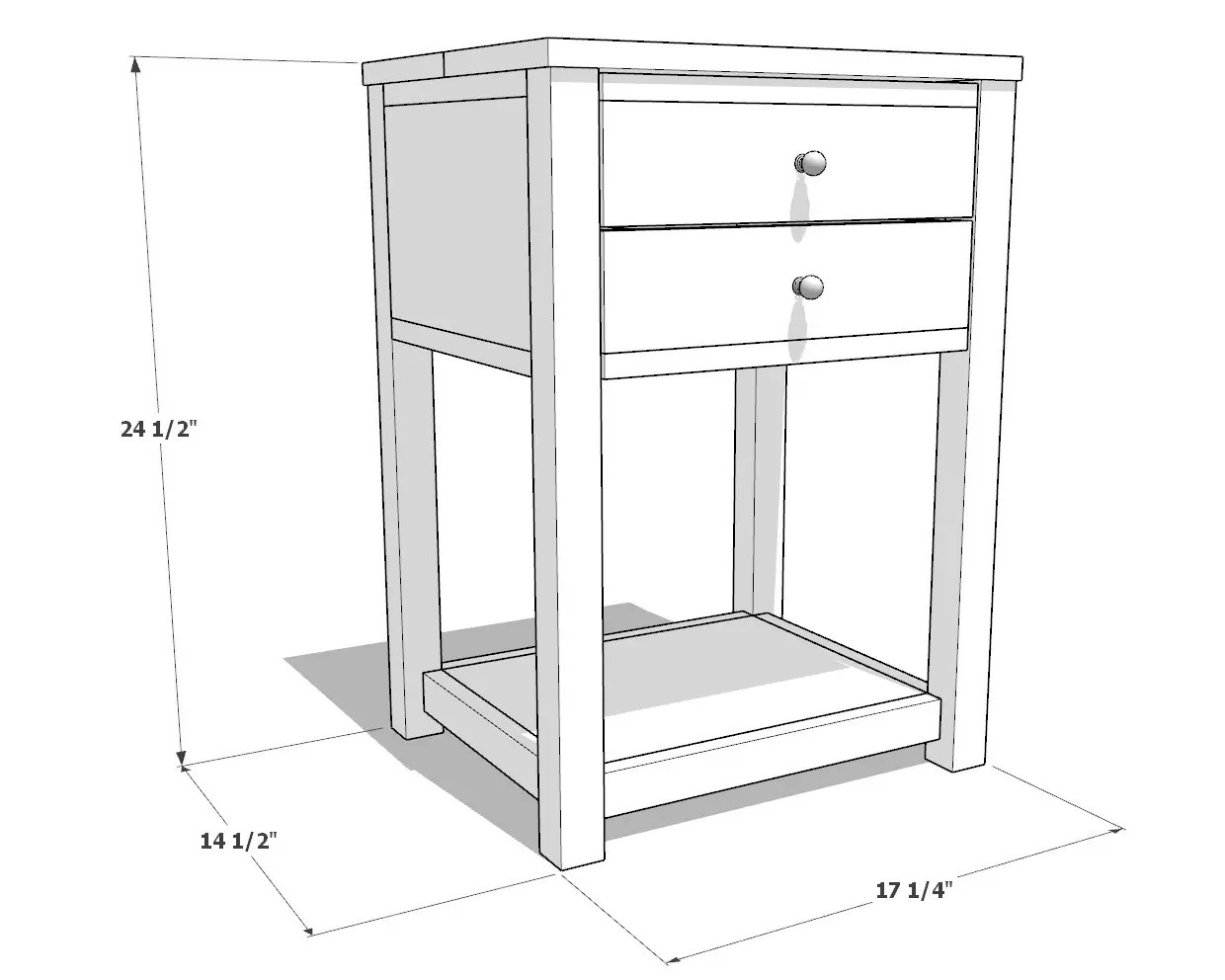 DIY Nightstand Plan With Pull Out Drawers PDF DIY projects plans