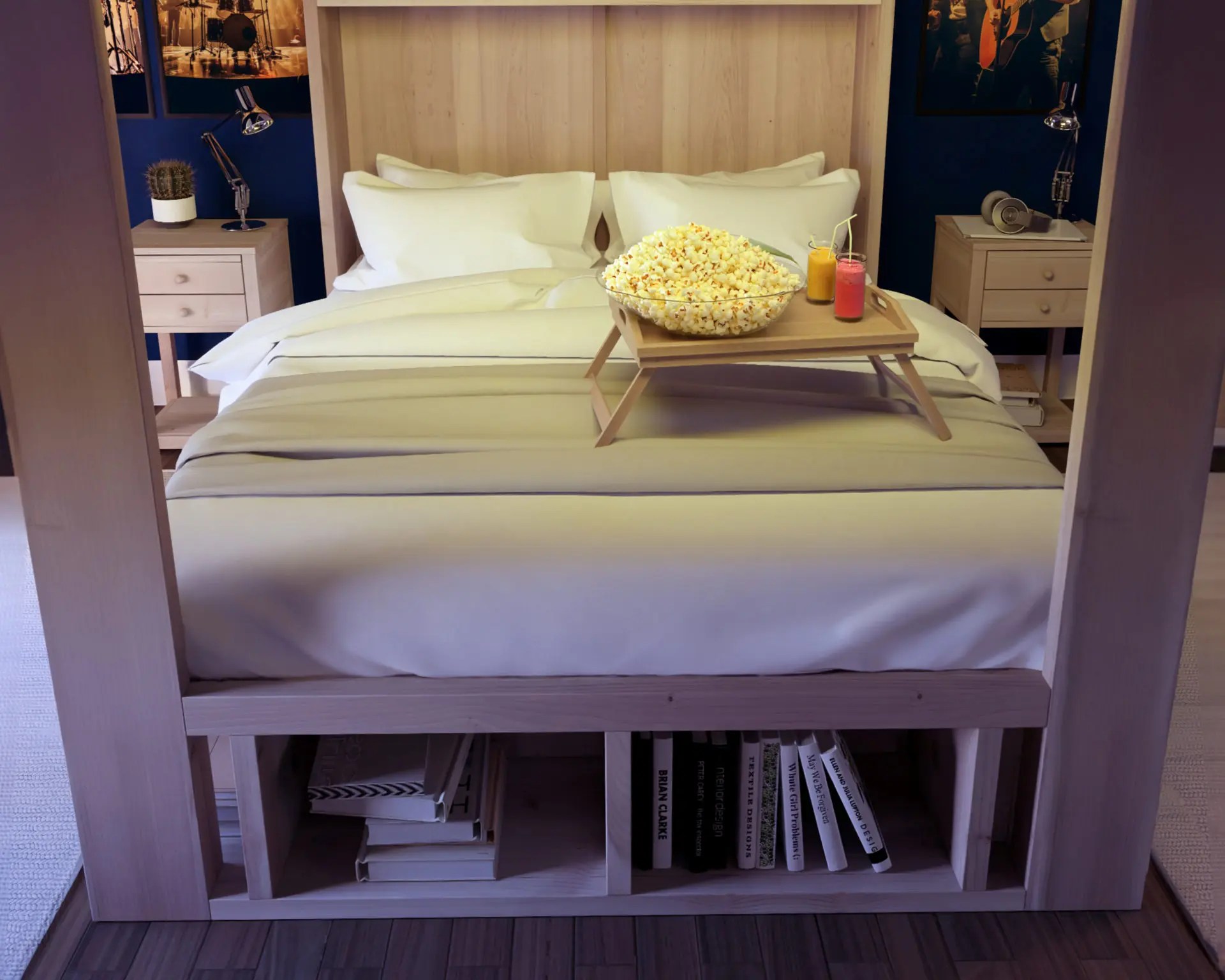 DIY Bed Frame With Storage, DIY Queen Bed With Storage Plan, DIY Queen