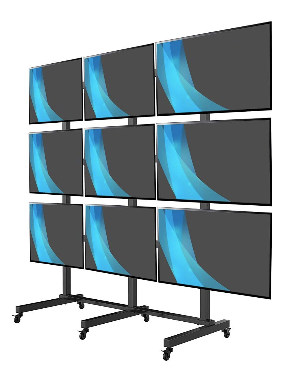 3x3 Video Wall Stand for 9 Displays Good Dog Digital
