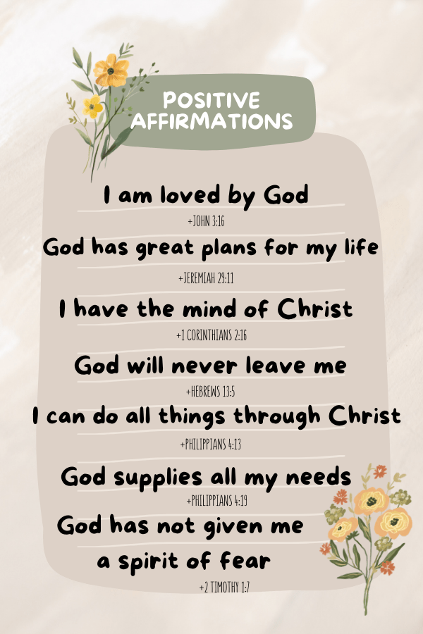 Christian Self Affirmations