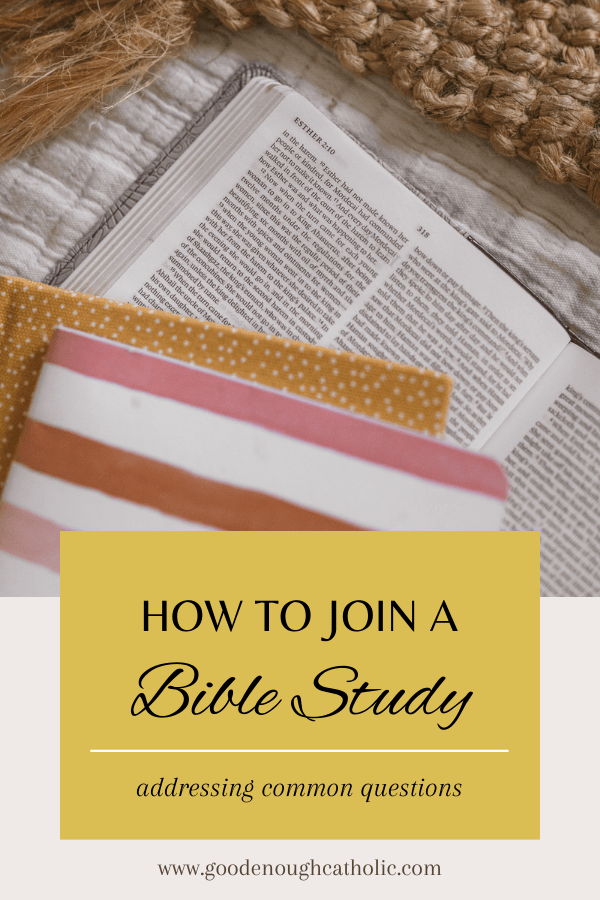 This is How to Join a Bible Study • Good Enough Catholic