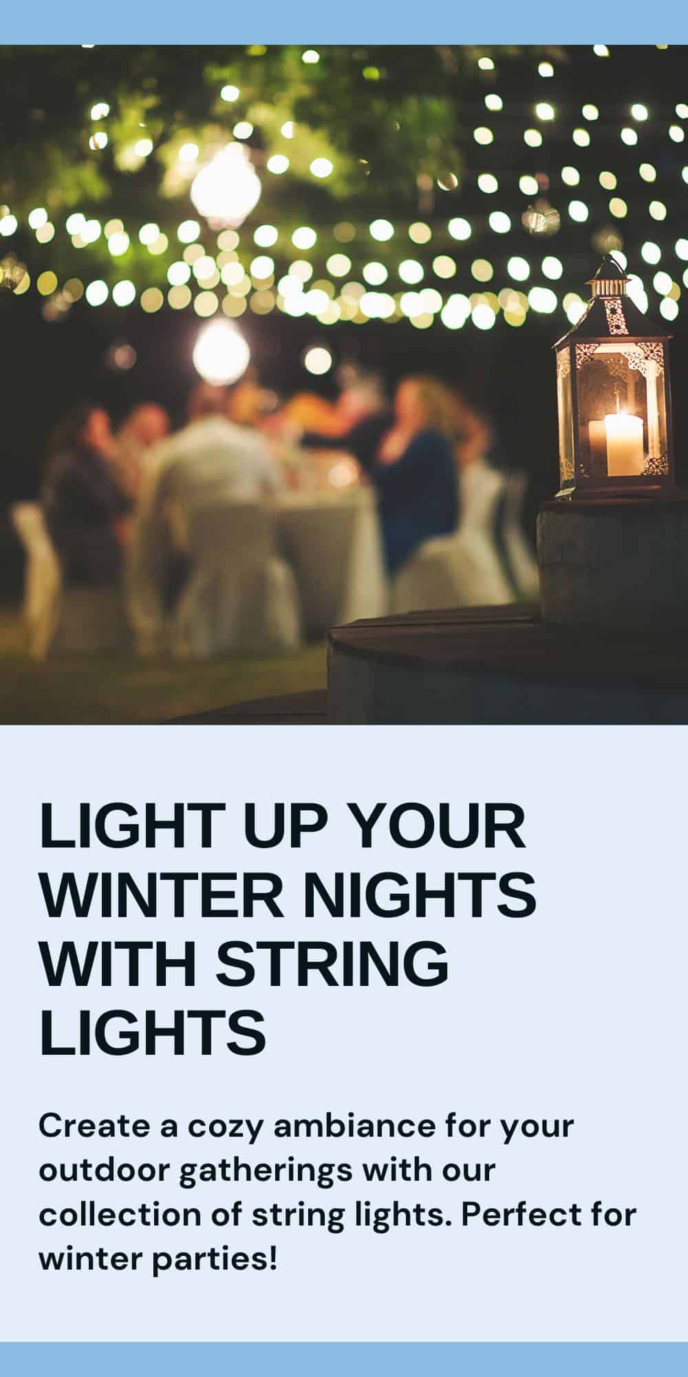 Get Ready for Outdoor Winter Parties with String Lights Good Enough Mama