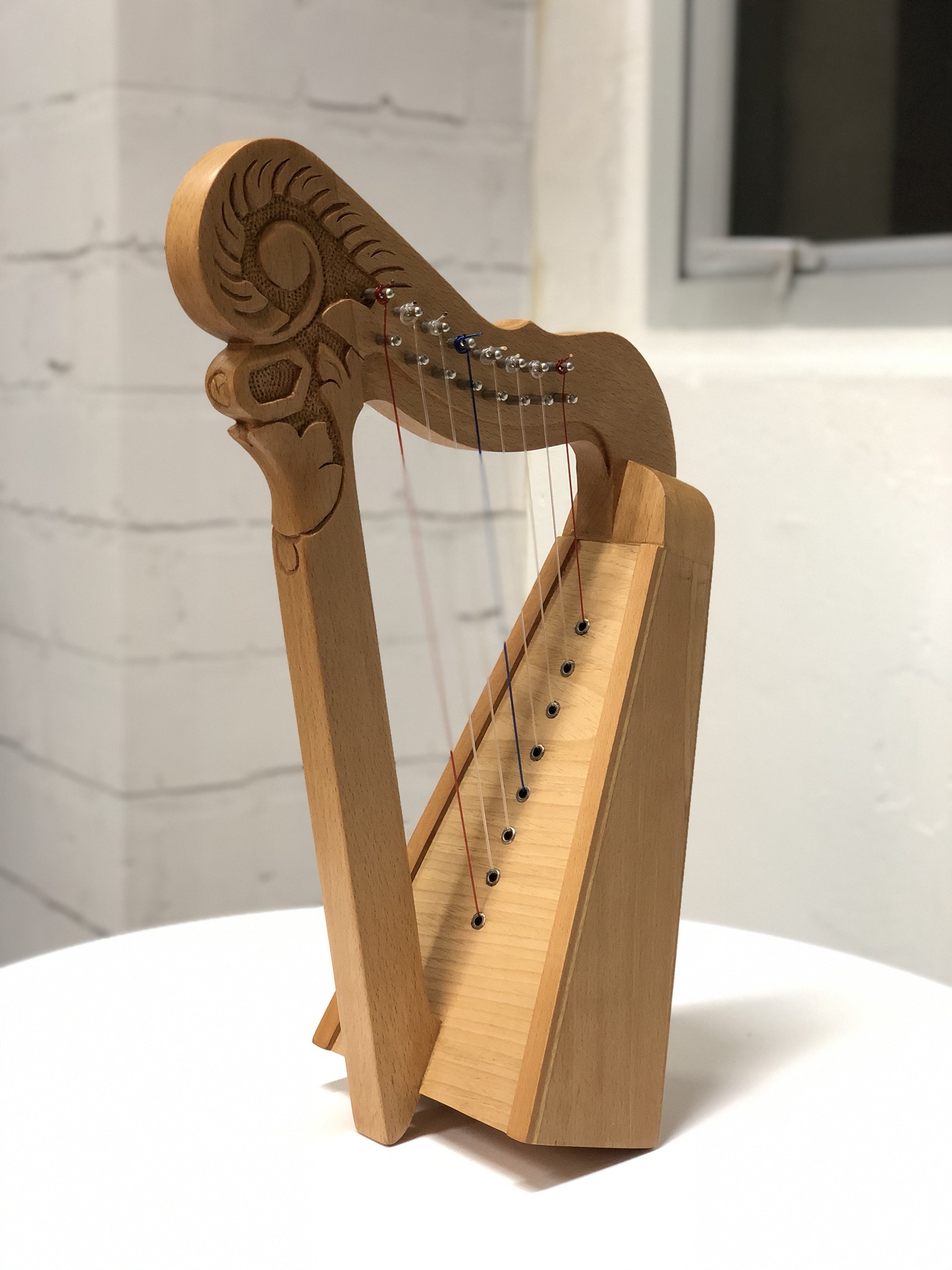 8string French Style Mini Harp in Lacewood Good Harpternoon