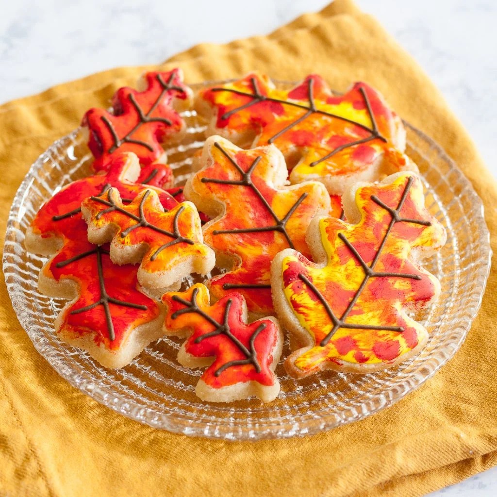 Painted Fall Leaves Sugar Cookie Tutorial Goodie Godmother A Recipe