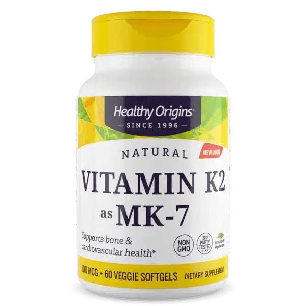 Healthy Origins Vitamin K2 as MK7 100mcg 60veggie softgels Good Life
