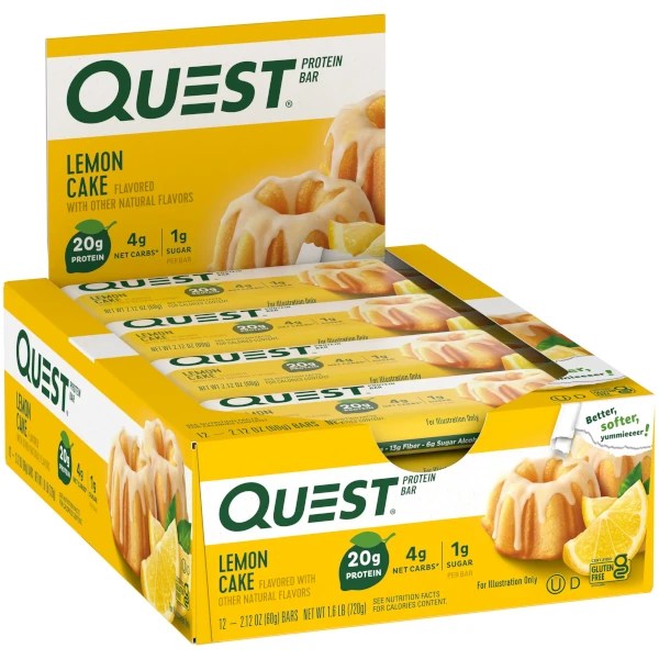 Quest Nutrition Protein Bars Lemon Cake 12 Bars Good Life Nutrition House