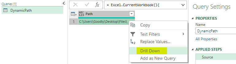 Create Dynamic File Path in Power Query Goodly