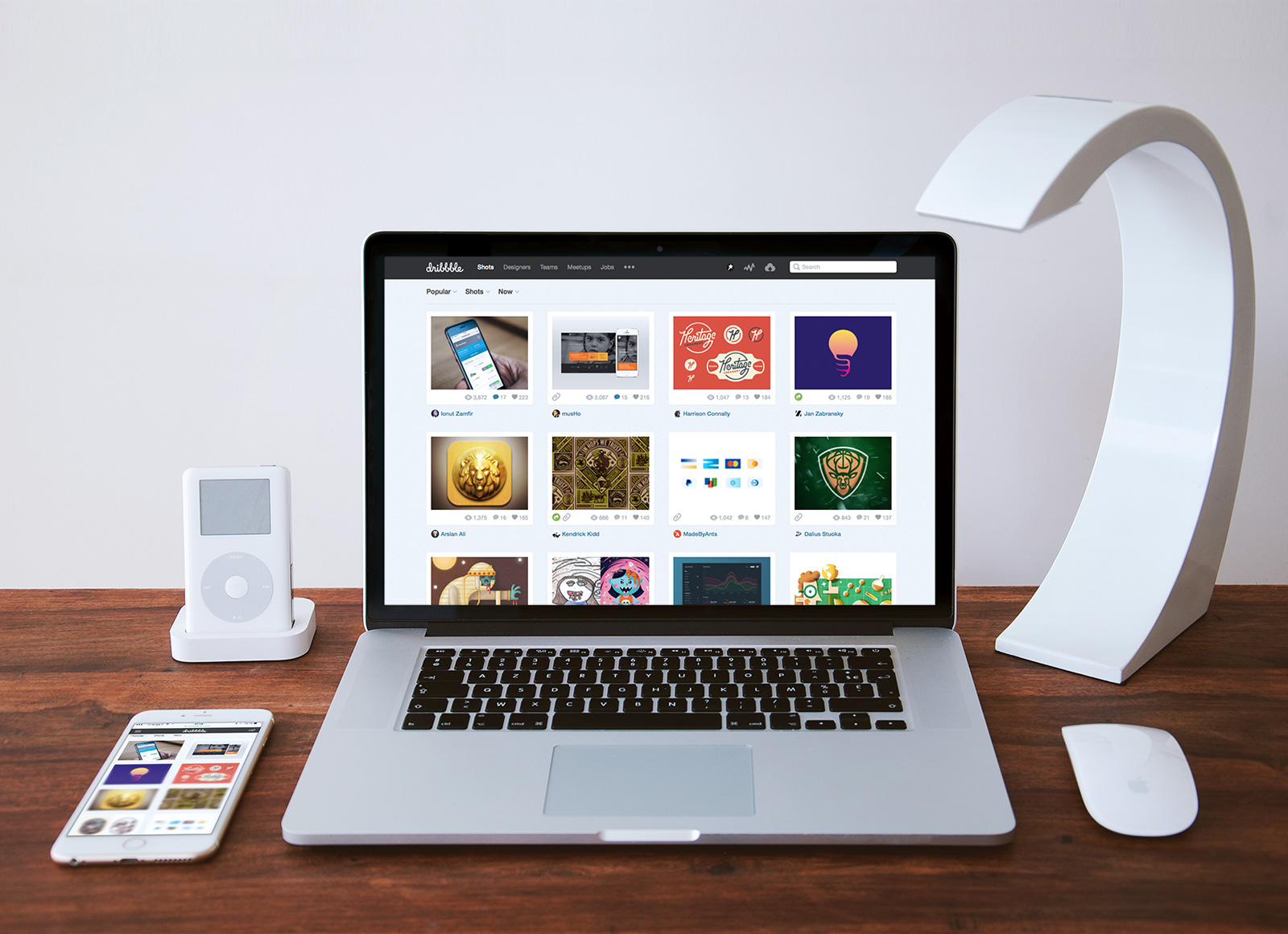 Free iPhone & MacBook Pro Photo Mockup PSD Good Mockups