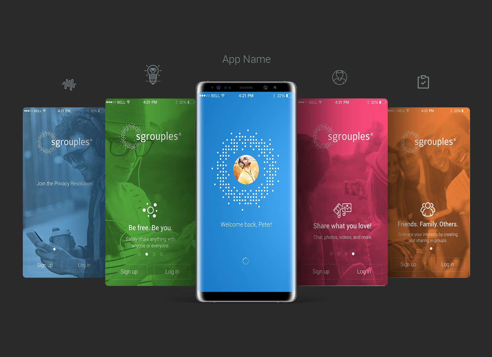Free Samsung Galaxy Note8 App Screen Mockup PSD Good Mockups