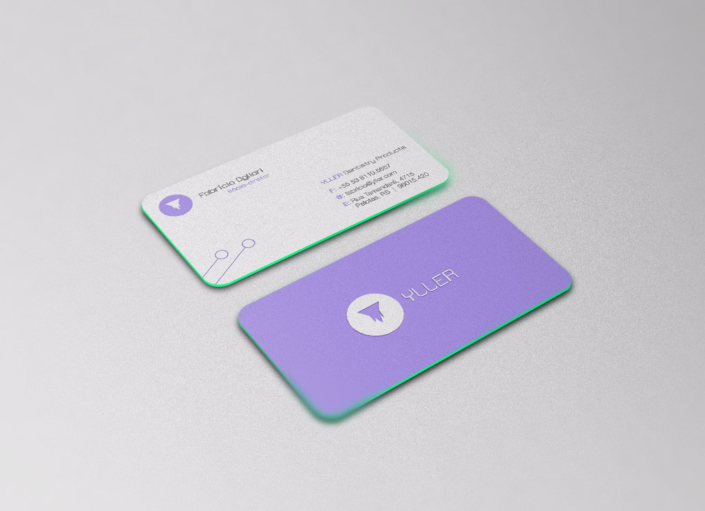 Free Rounded Corners Front / Back Business Card Mockup PSD