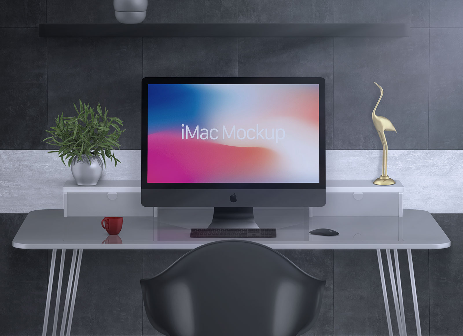 Free Apple Black iMac Pro Mockup PSD Good Mockups