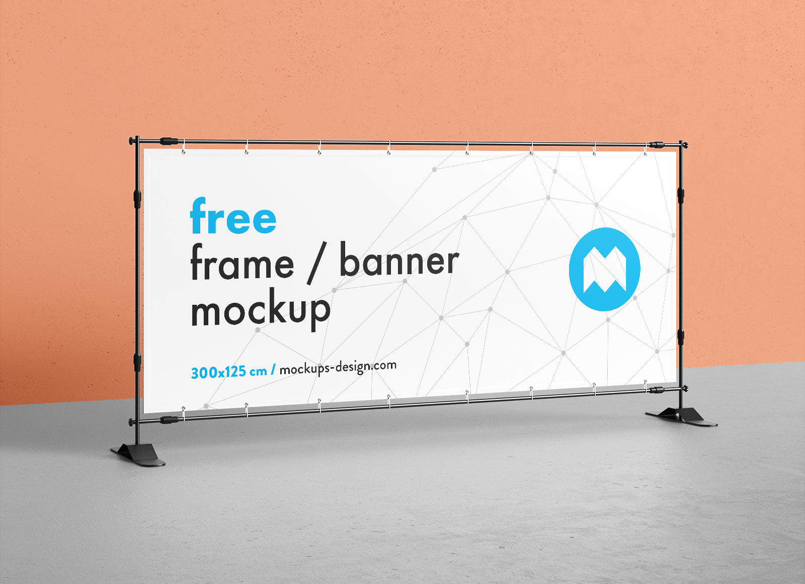 Free Horizontal Standing Banner Mockup PSD Set Good Mockups