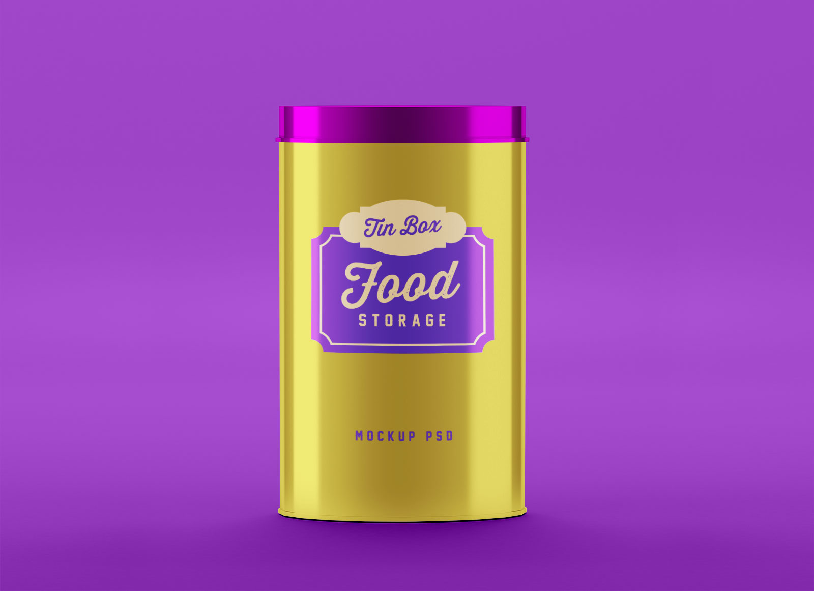 Free Metal Dry Food Storage Tin Can Mockup PSD Good Mockups