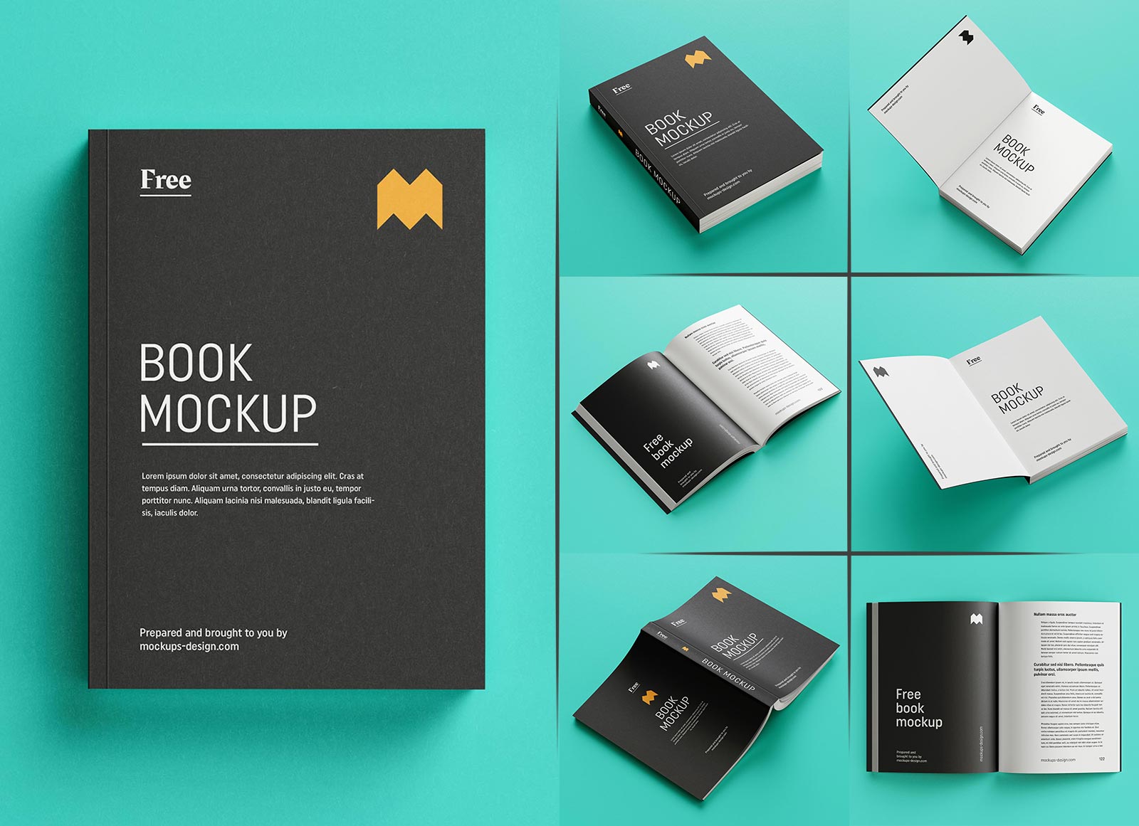 Free Paperback Book Mockup PSD Set (8 Renders) Good Mockups