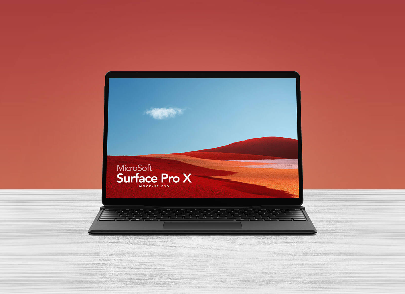 Free Microsoft Surface Pro X Laptop Mockup PSD Good Mockups