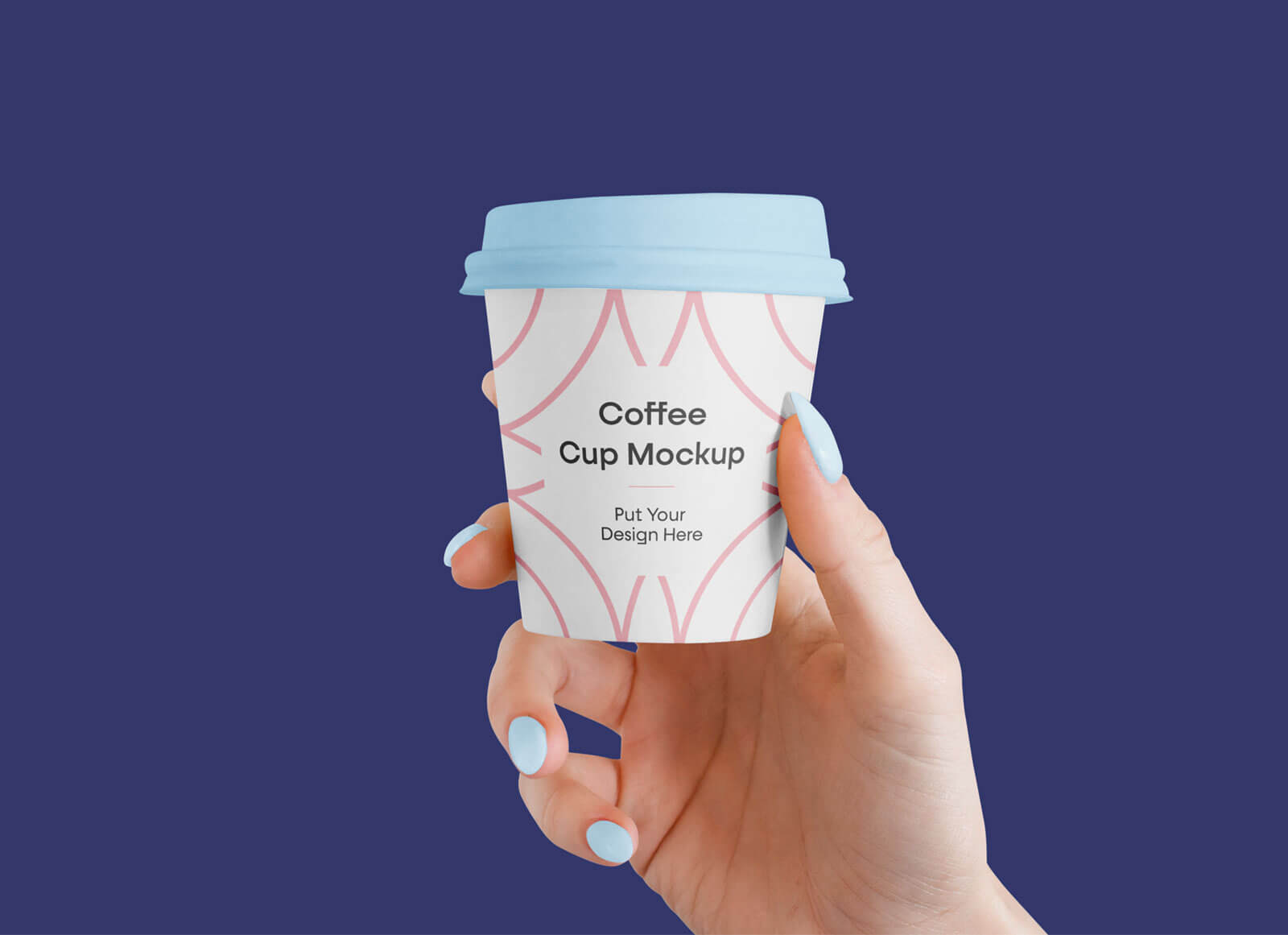 Free Hand Holding Small Coffee Cup Mockup PSD Good Mockups