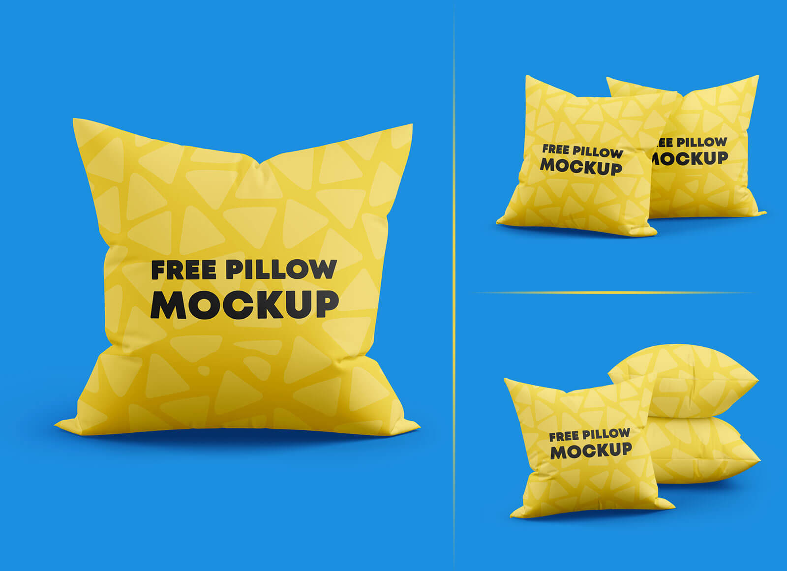 Free Square Throw Pillow Mockup PSD Set Good Mockups
