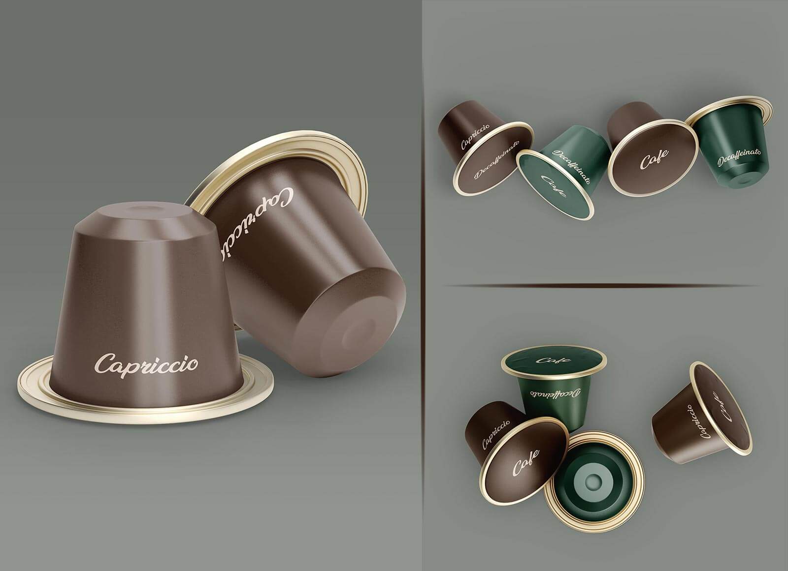 Free Coffee Capsule Mockup PSD Set Good Mockups