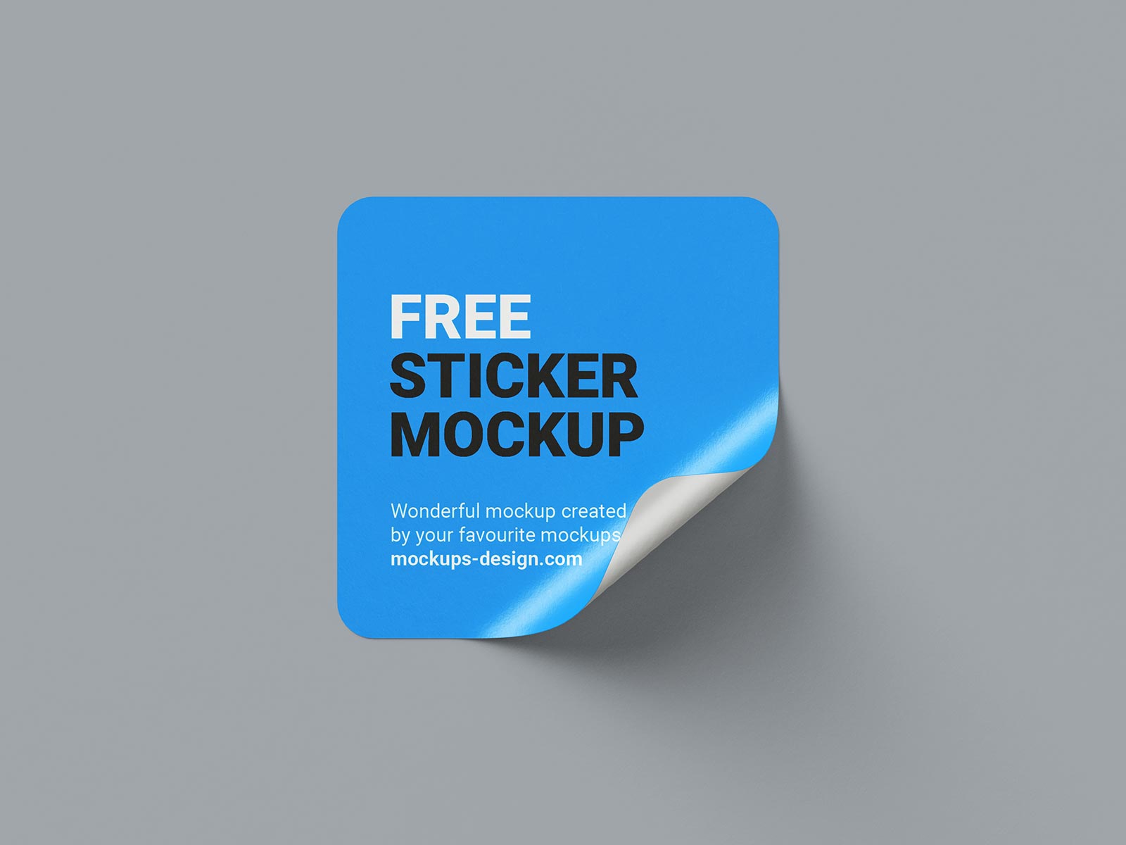 6 Free Rounded Corner Square Shape Sticker Mockup PSD Set Good Mockups