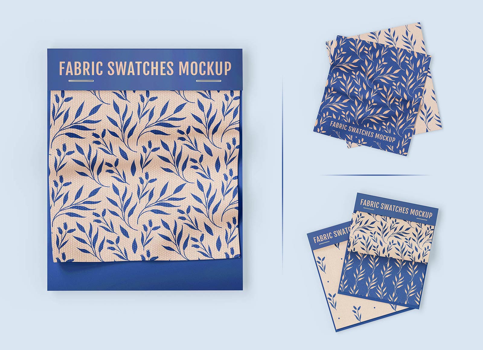 Free Fabric Swatches Mockup PSD Set Good Mockups