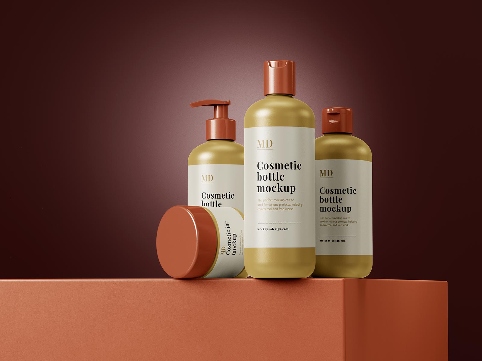 Free Cosmetic Line Mockup PSD Set Good Mockups