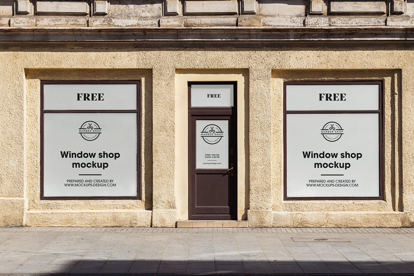 Free Storefront Shop Window Logo Mockup PSD Good Mockups