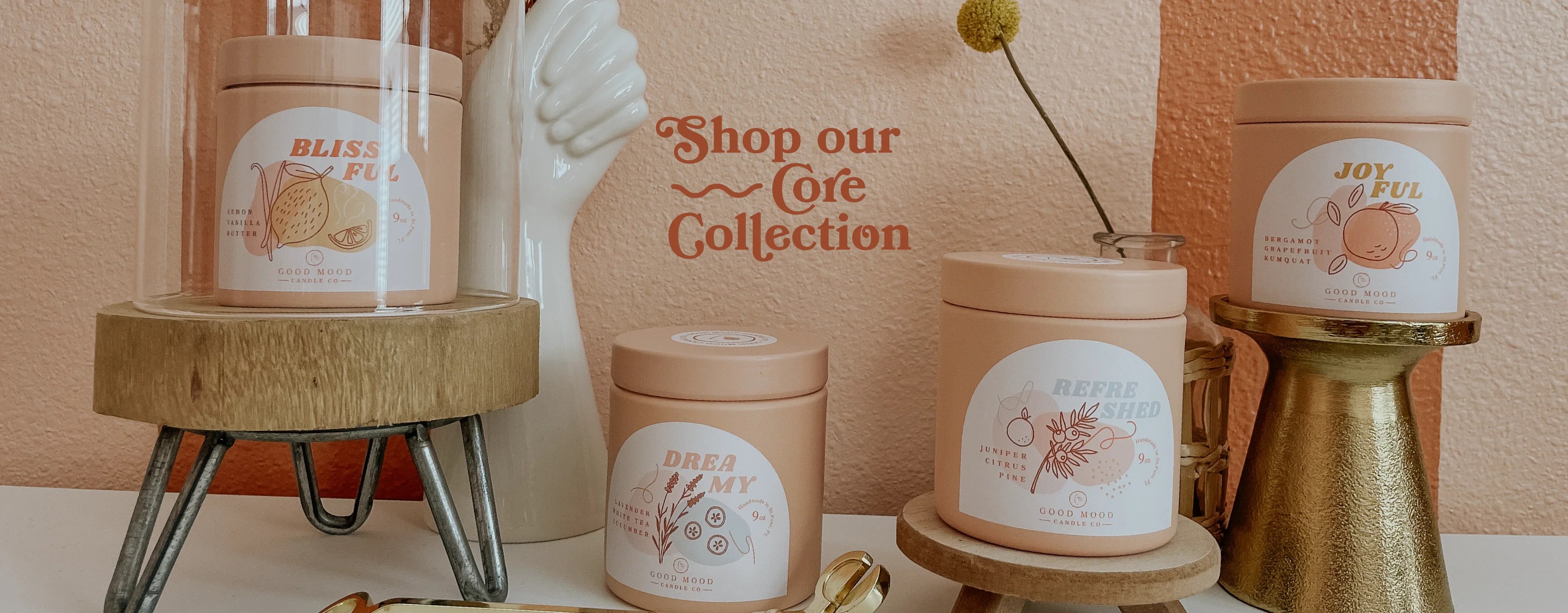 Good Mood Candle Co NonToxic Wooden Wick Soy Candles