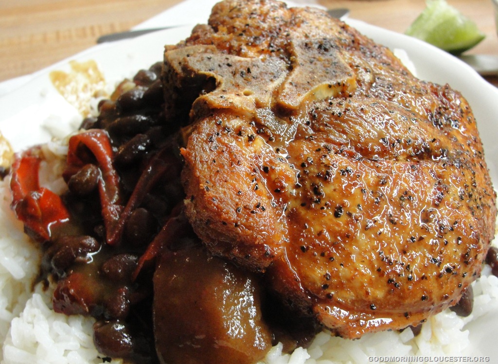 Gloria’s Fried Pork Chops With Rice and Beans Good Morning Gloucester