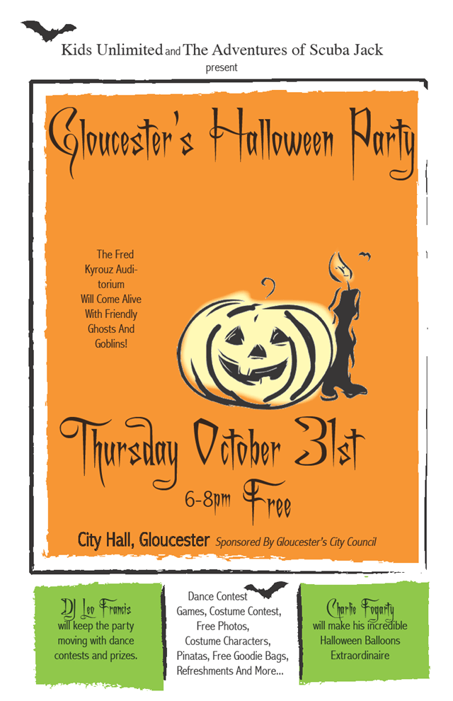 Big Time Gloucester Halloween Party October 31st At City Hall!!! Good