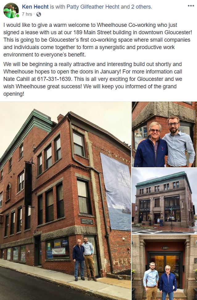 Wheelhouse Coworking just signed a lease at 189 Main Street building