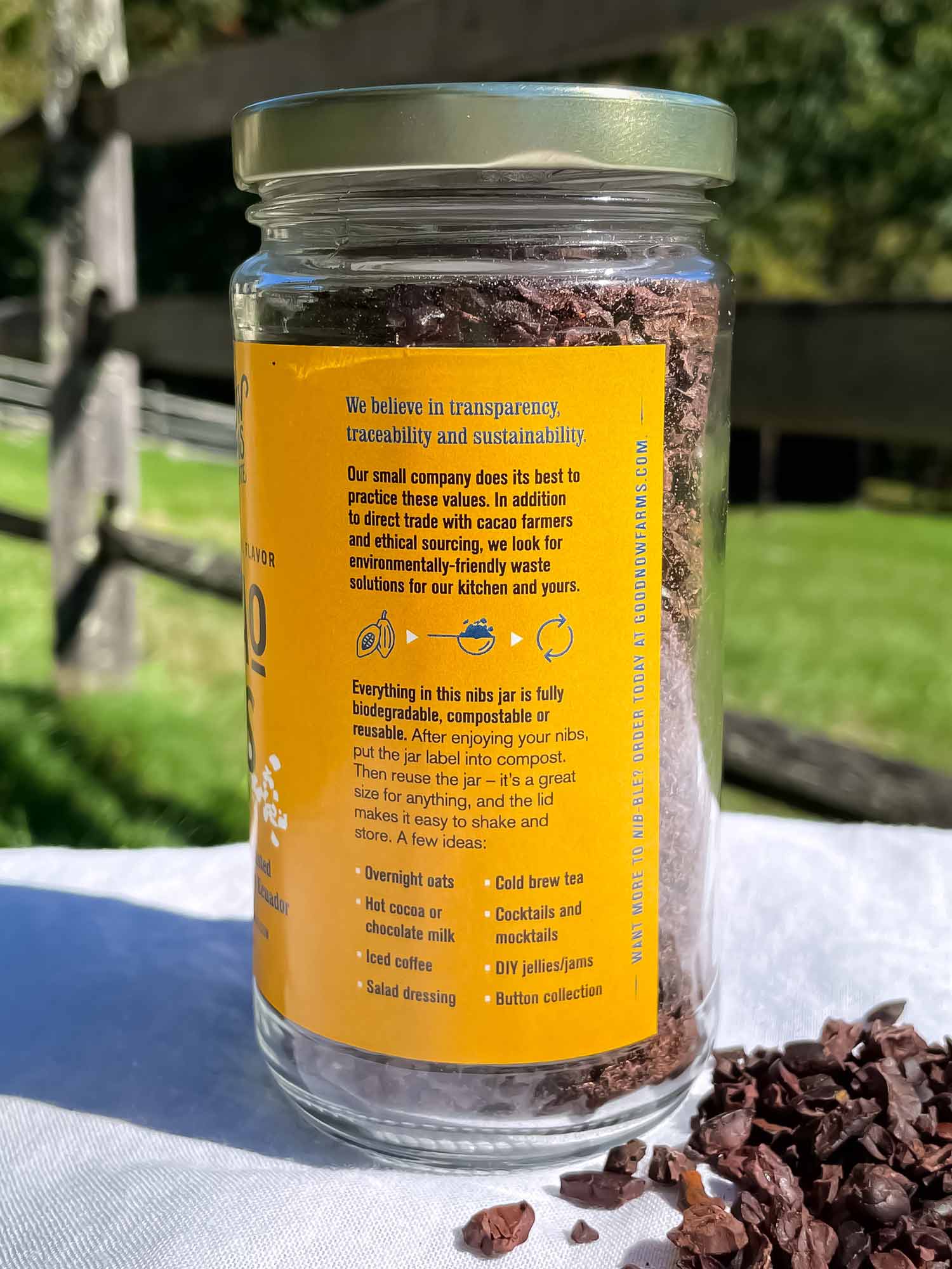 Roasted Cacao Nibs Goodnow Farms Chocolate