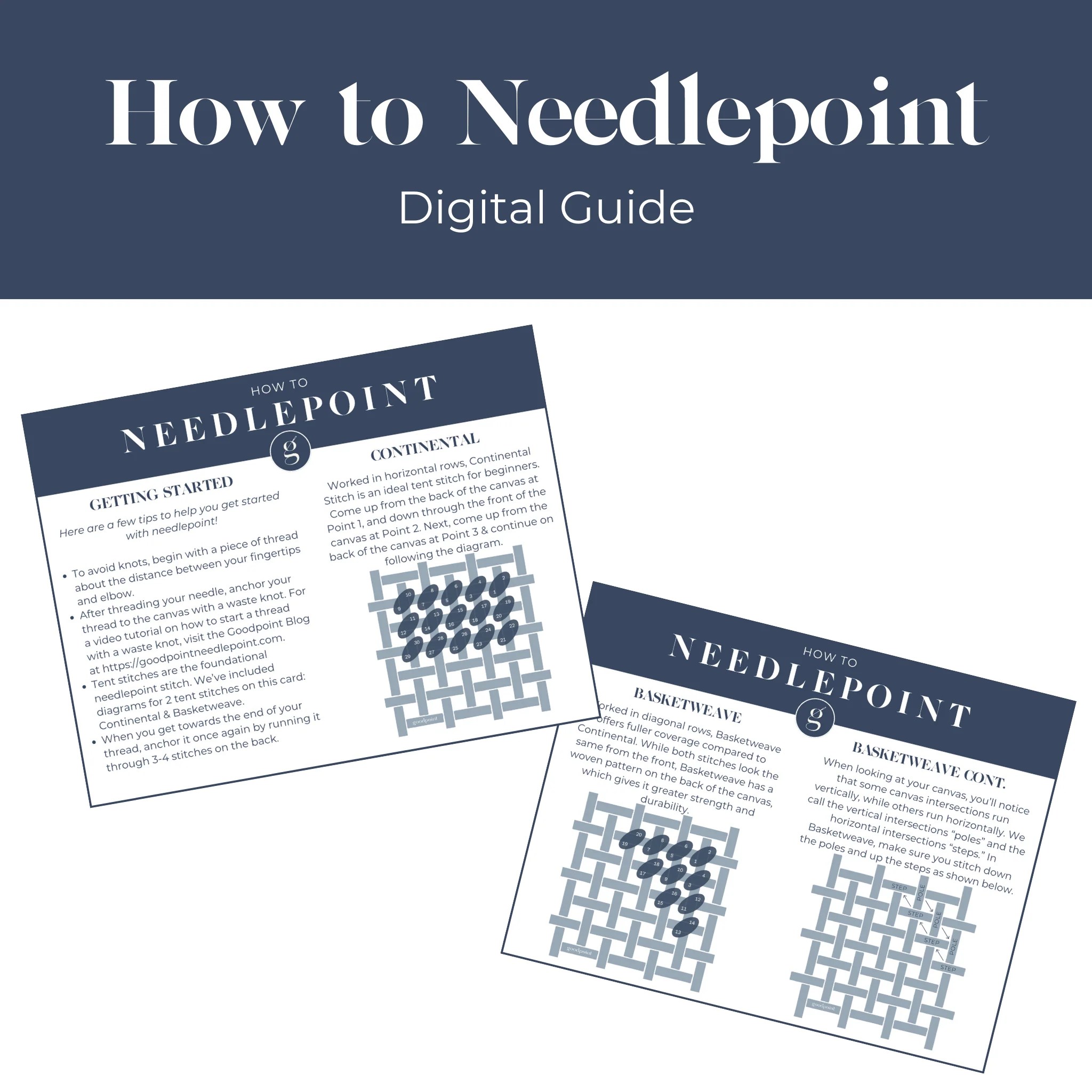 How to Needlepoint Guide Goodpoint Needlepoint