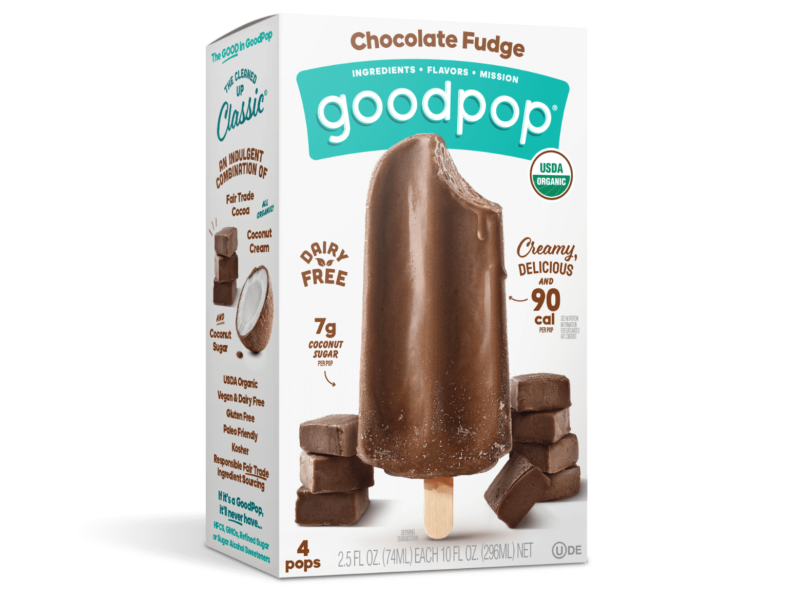 Double Chocolate Fudge Dipped Oatmilk Bars GoodPop