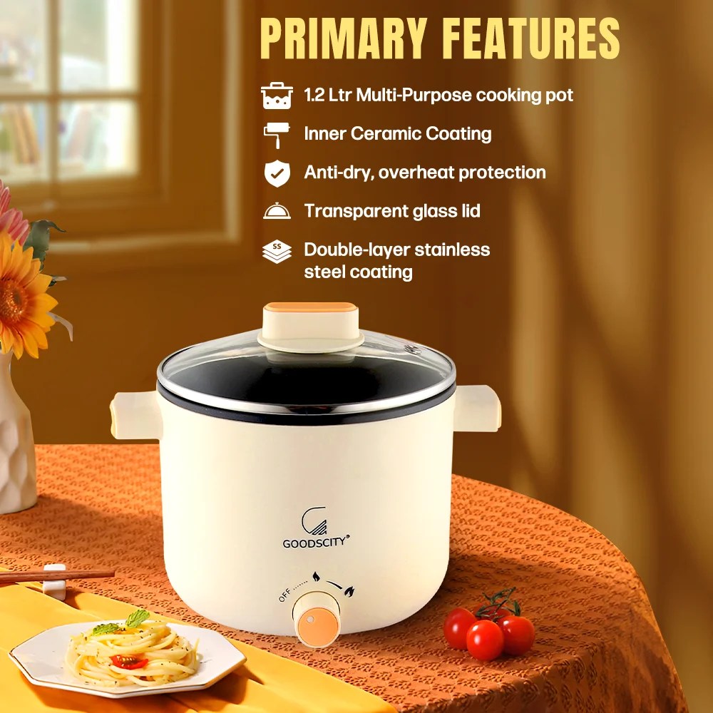Goodscity Electric Multi cook Kettle Tea, Soup, Coffee, Water Boiling