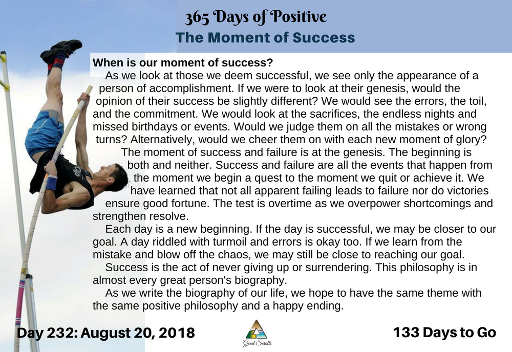 365 Days of Positive The Moment of Success Good Scrolls