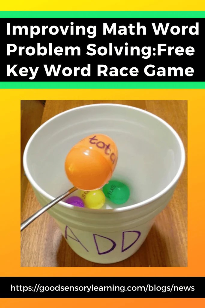 Keyword Race Game Improve Math Word Problem Solving Good Sensory