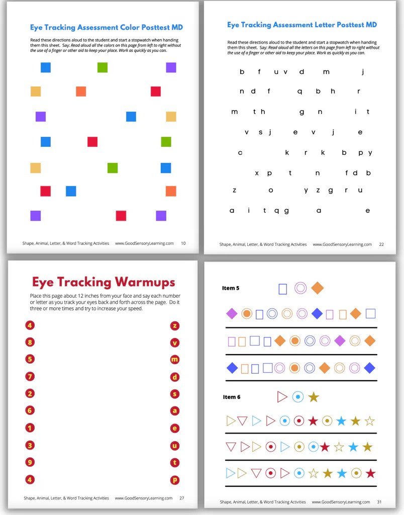 Visual Tracking Assessment and Activities for Improved Learning – Good