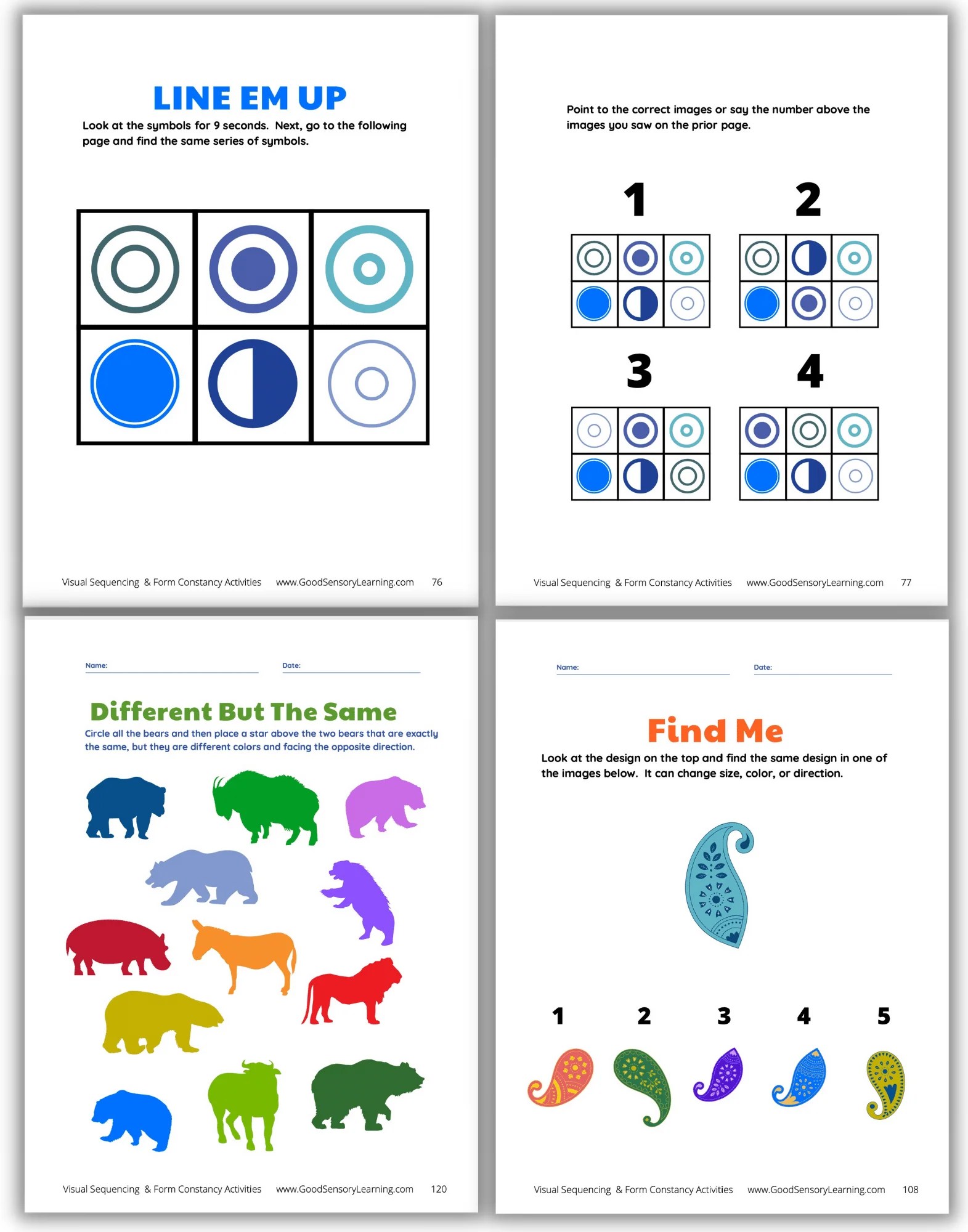 Visual Processing Series | Sequencing & Form Constancy Workbook – Good