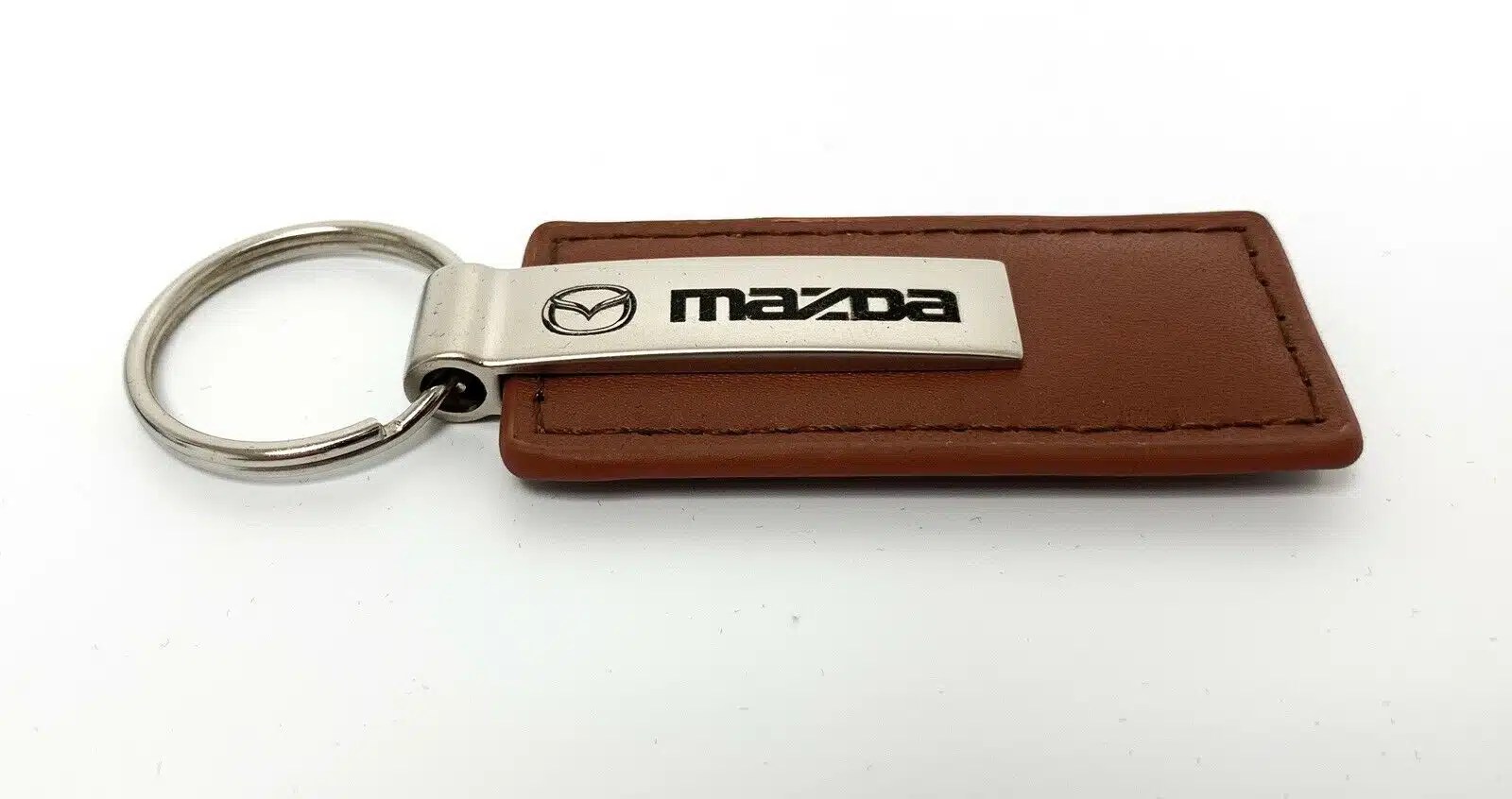 Mazda Key Chain Brown Rectangle Leather GoodSpeed USA