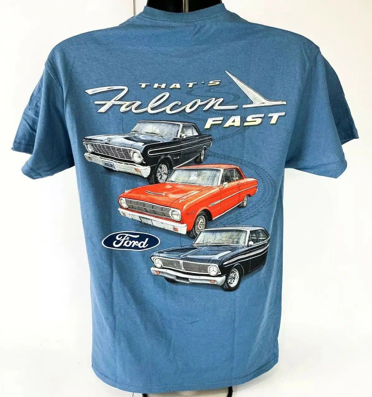 Ford Falcon Blue TShirt That's Falcon Fast Logo GoodSpeed USA