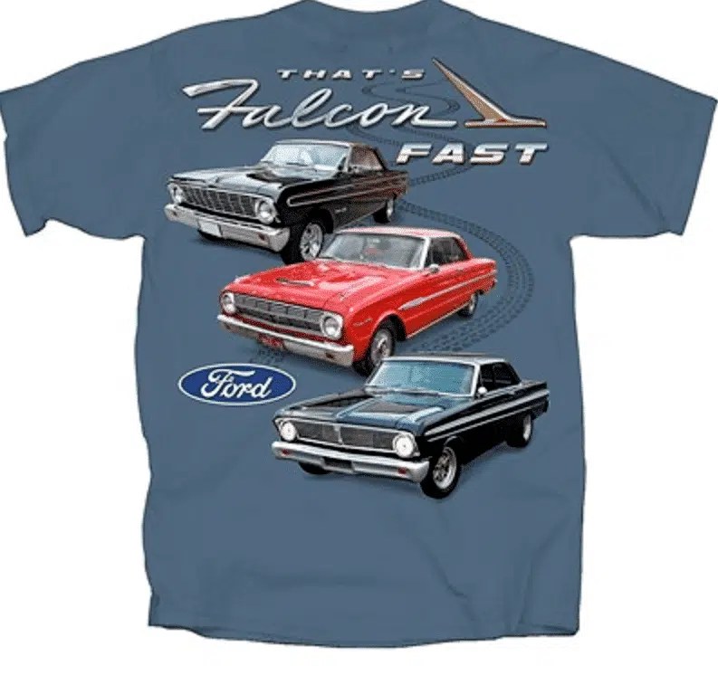 Ford Falcon Blue TShirt That's Falcon Fast Logo GoodSpeed USA