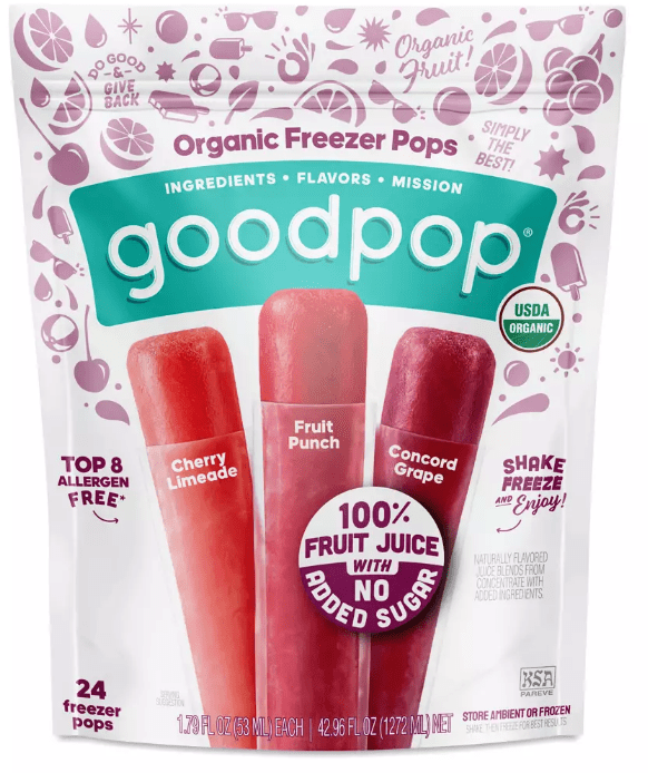 GoodPop Organic Freezer Pops Variety Pack Good Stuff Distributors Inc.