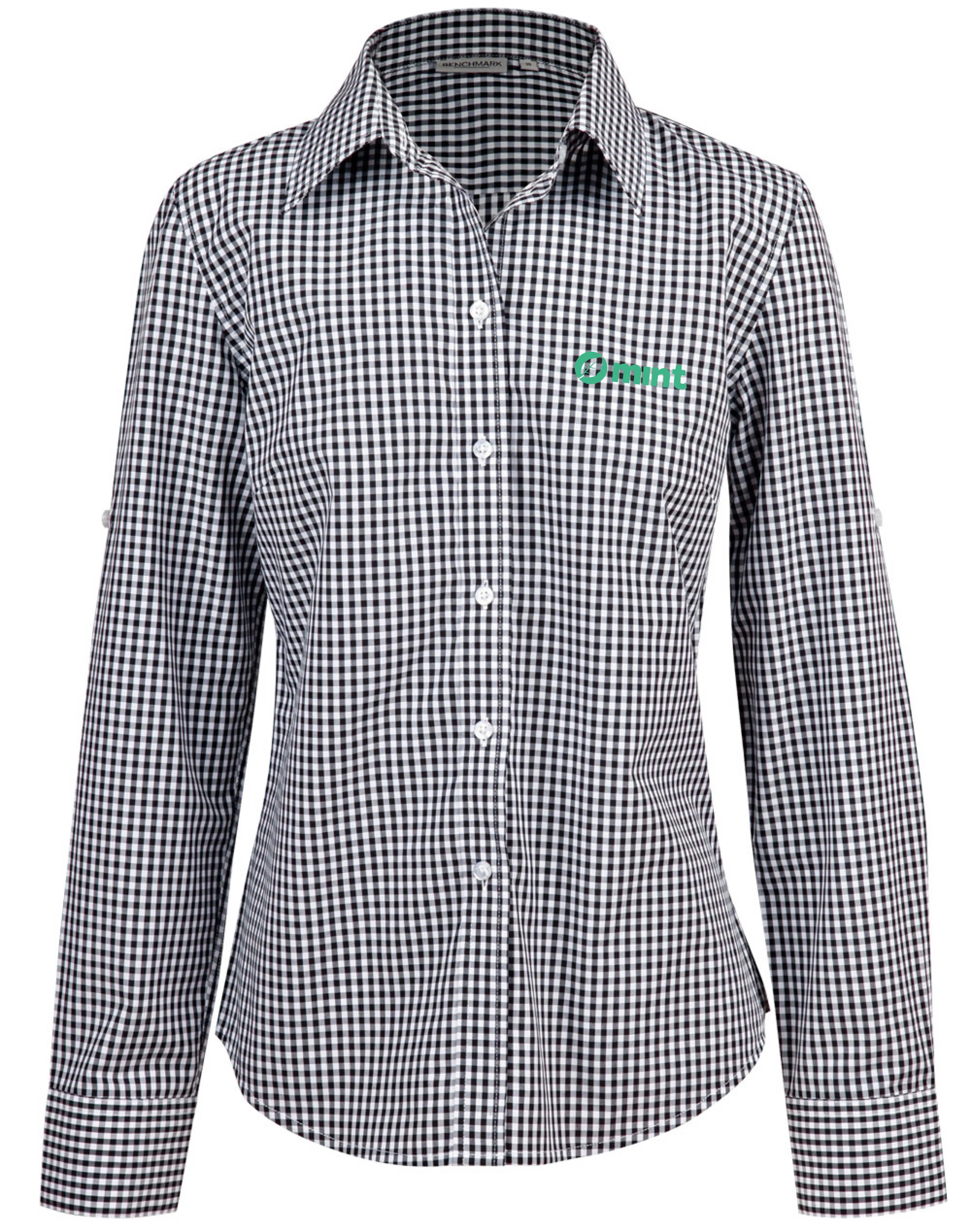 Ladies’ Gingham Check Long Sleeve Shirt Good Things Australia