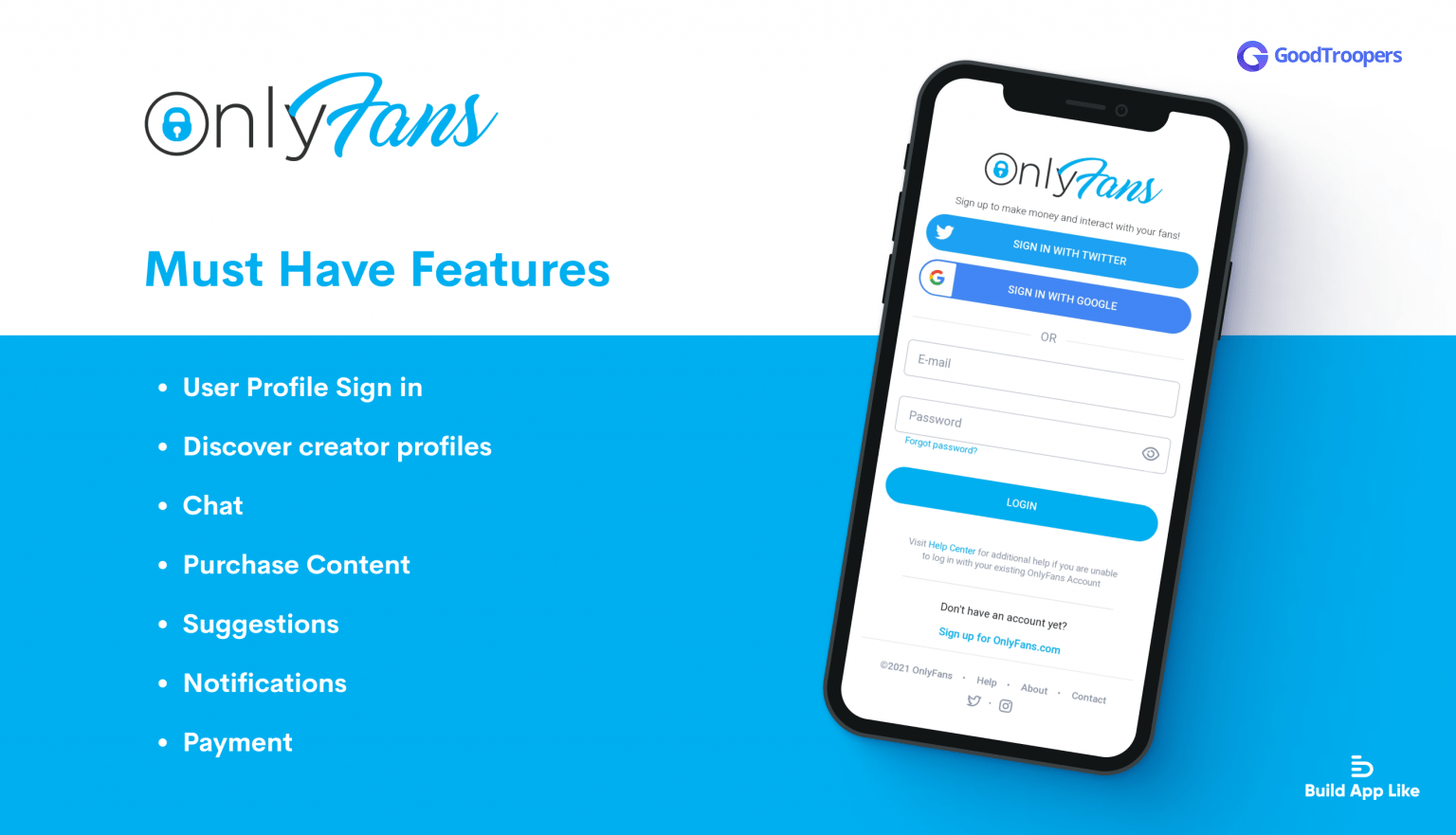 How To Easily Build An App Like OnlyFans - Your Complete Guide - GoodTroopers