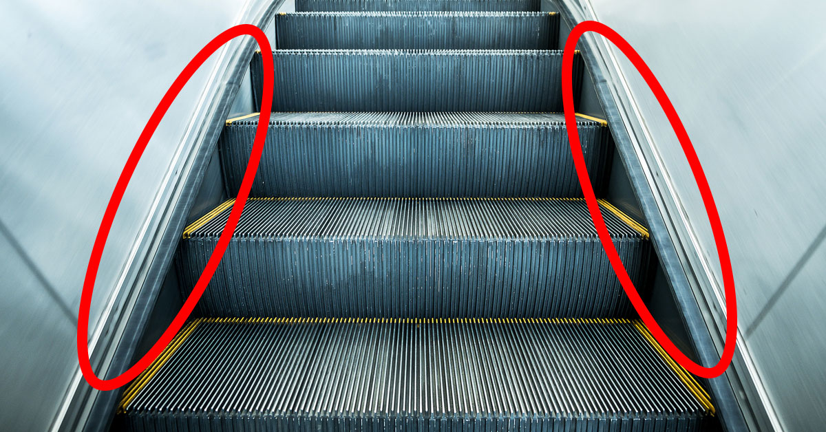 The Reason For Brushes On The Side Of Escalators Revealed & It's Not to
